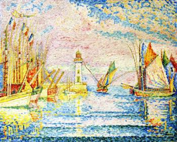 Reproductions of Paul Signac's painting, The Lighthouse, Groix Reproductions of Paul Signac's painting, The Lighthouse, Groix